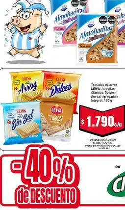 Cooperativa Obrera Leiva - almohaditas oferta