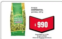 Cooperativa Obrera Arvejas partidas oferta