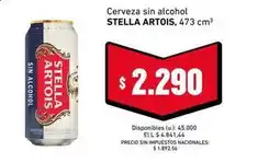 Cooperativa Obrera Stella artois - cerveza sin alcohol oferta