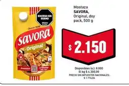 Cooperativa Obrera Savora - mostaza original oferta