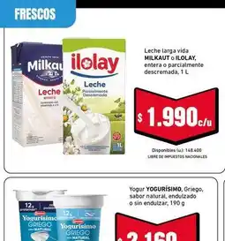 Cooperativa Obrera Milka - leche larga vida oferta