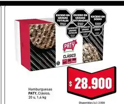 Cooperativa Obrera Paty - hamburguesas cl0sico oferta