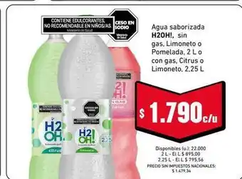 Cooperativa Obrera H2oh - agua saborizada oferta