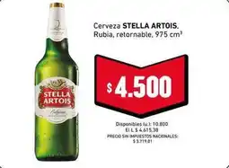 Cooperativa Obrera Stella artois - cerveza rubia, retornable oferta