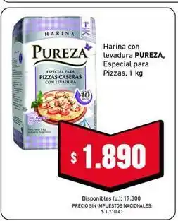 Cooperativa Obrera Pureza - harina especial para pizzas caseras con levadura oferta
