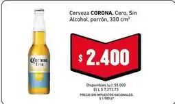 Cooperativa Obrera Corona - cerveza cero, sin alcohol oferta
