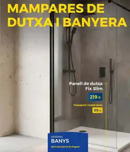 Fesmés Panell de dutxa fix slim oferta