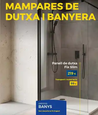 Panell de dutxa fix slim