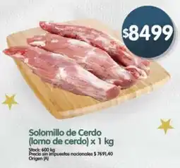 Supermercados Buenos Días Solomillo de Cerdo (lomo de cerdo) oferta