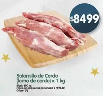 Supermercados Buenos Días Solomillo de Cerdo (lomo de cerdo) oferta