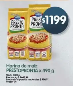 Supermercados Buenos Días Ancor harina de maíz prestopronta oferta