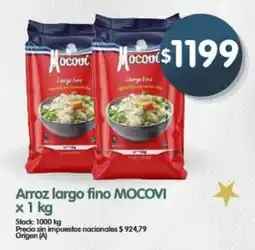 Supermercados Buenos Días Mocovi arroz largo fino oferta