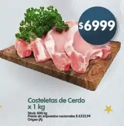 Supermercados Buenos Días Costeletas de Cerdo oferta