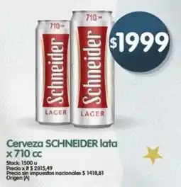 Supermercados Buenos Días Schneider cerveza lata oferta