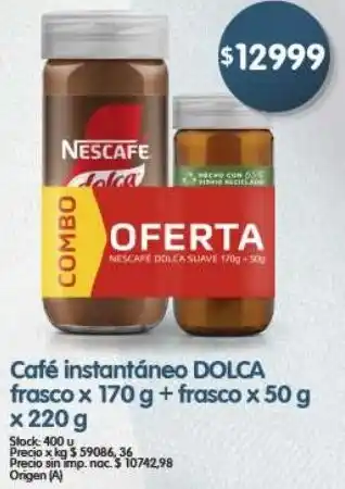 Nescafe dolca café instantáneo