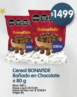 Supermercados Buenos Días Bonafide cereal bañado en chocolate oferta