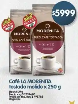 Supermercados Buenos Días Morenita café tostado oferta