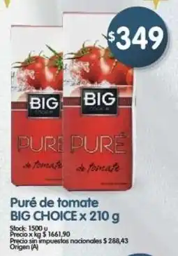 Supermercados Buenos Días Big puré de tomate oferta