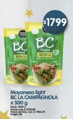 Supermercados Buenos Días BC mayonesa light oferta