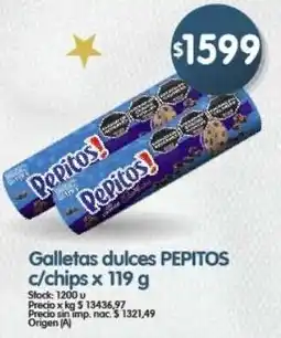 Supermercados Buenos Días Pepitos! galletas dulces oferta
