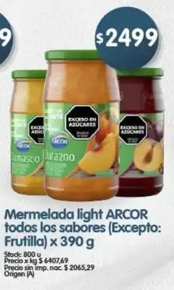 Supermercados Buenos Días Arcor mermelada light todos los sabores oferta