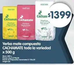 Supermercados Buenos Días Cachamate yerba mate compuesta oferta