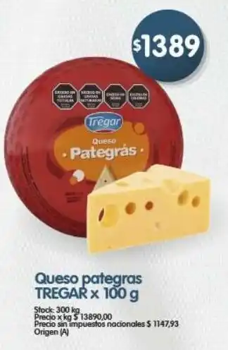 Supermercados Buenos Días Tregar queso pategras oferta