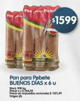 Supermercados Buenos Días Pan para Pebete buenos días oferta