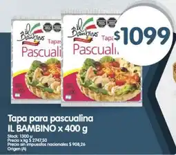 Supermercados Buenos Días Il bambino tapa para pascualina oferta