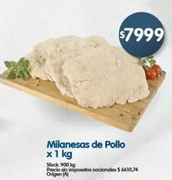 Supermercados Buenos Días Milanesas de pollo oferta
