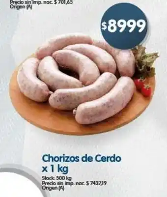 Supermercados Buenos Días Chorizos de Cerdo oferta