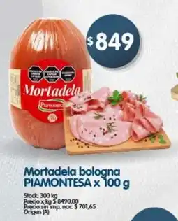 Supermercados Buenos Días Piamontesa mortadela bologna oferta
