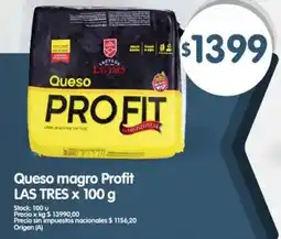 Supermercados Buenos Días Las tres queso magro profit oferta