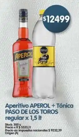 Supermercados Buenos Días Aperol aperitivo paso de los toros oferta