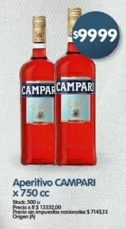 Supermercados Buenos Días Campari aperitivo oferta
