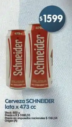 Supermercados Buenos Días Schneider cerveza oferta