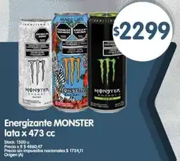 Supermercados Buenos Días Monster energizante oferta