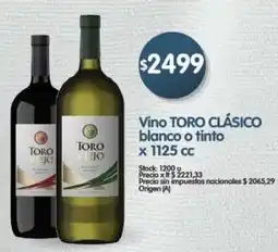Supermercados Buenos Días Toro viejo vino blanco o tinto oferta