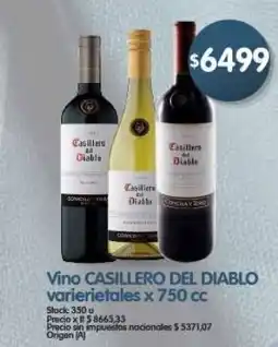 Supermercados Buenos Días Casillero del Diablo vino varietales oferta