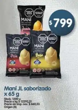 Supermercados Buenos Días Mani JL saborizado oferta