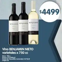 Supermercados Buenos Días Benjamin nieto vino varietales oferta