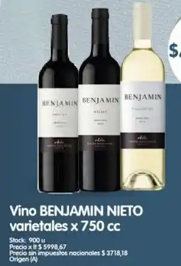 Supermercados Buenos Días Benjamin vino varietales oferta