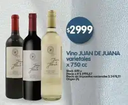 Supermercados Buenos Días Juan de Juana vino varietales oferta
