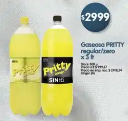 Supermercados Buenos Días Pritty gaseosa limon regular/zero oferta