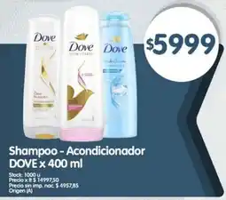 Supermercados Buenos Días Dove shampoo - acondicionador oferta