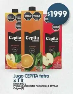 Supermercados Buenos Días Cepita del Valle jugo oferta