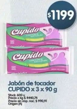 Supermercados Buenos Días Cupido jabón de tocador oferta