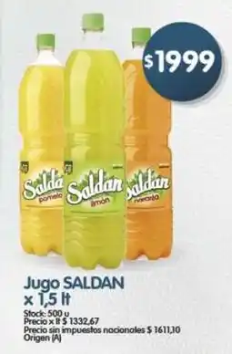 Supermercados Buenos Días Saldan jugo oferta