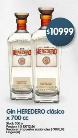 Supermercados Buenos Días Gin Heredero clásico oferta