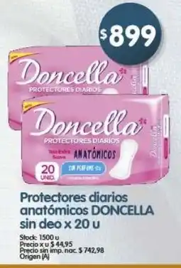 Supermercados Buenos Días Doncella protectores diarios anatómicos oferta